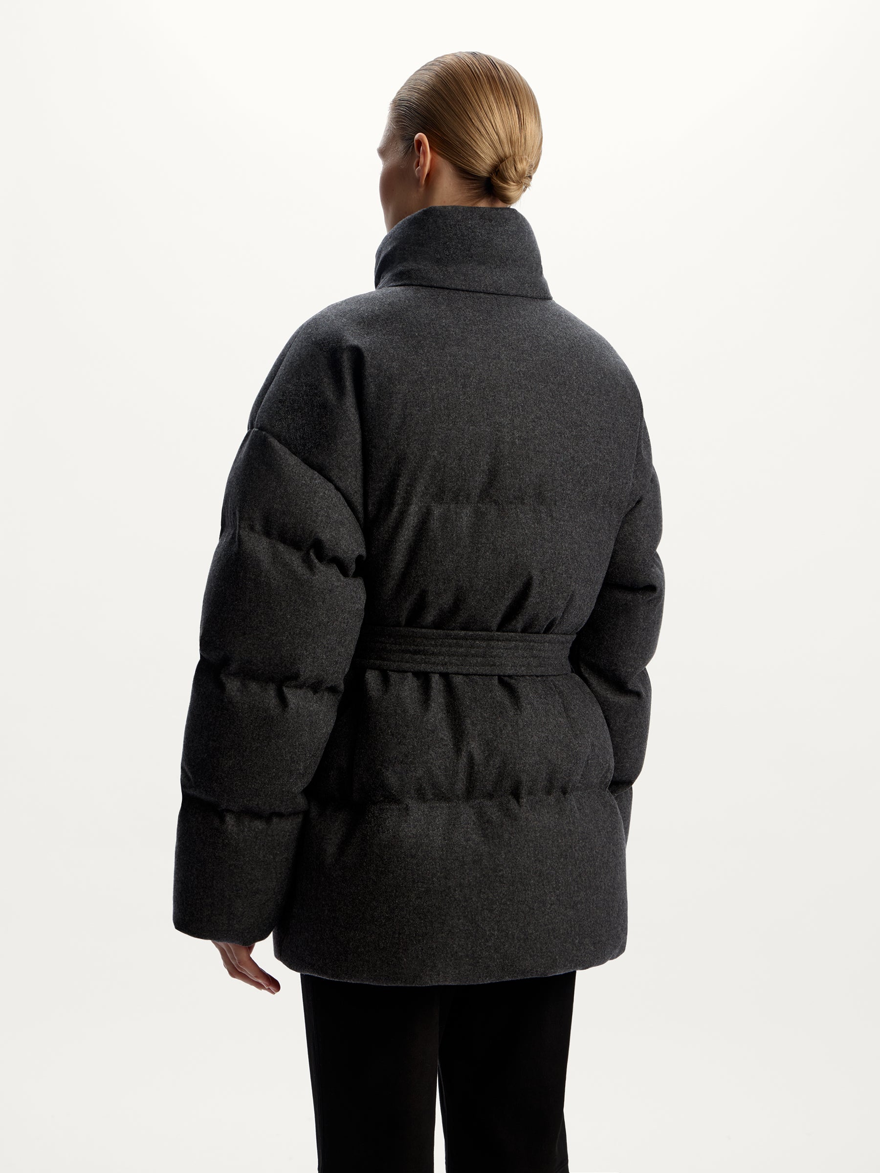 Wool-cashmere down jacket