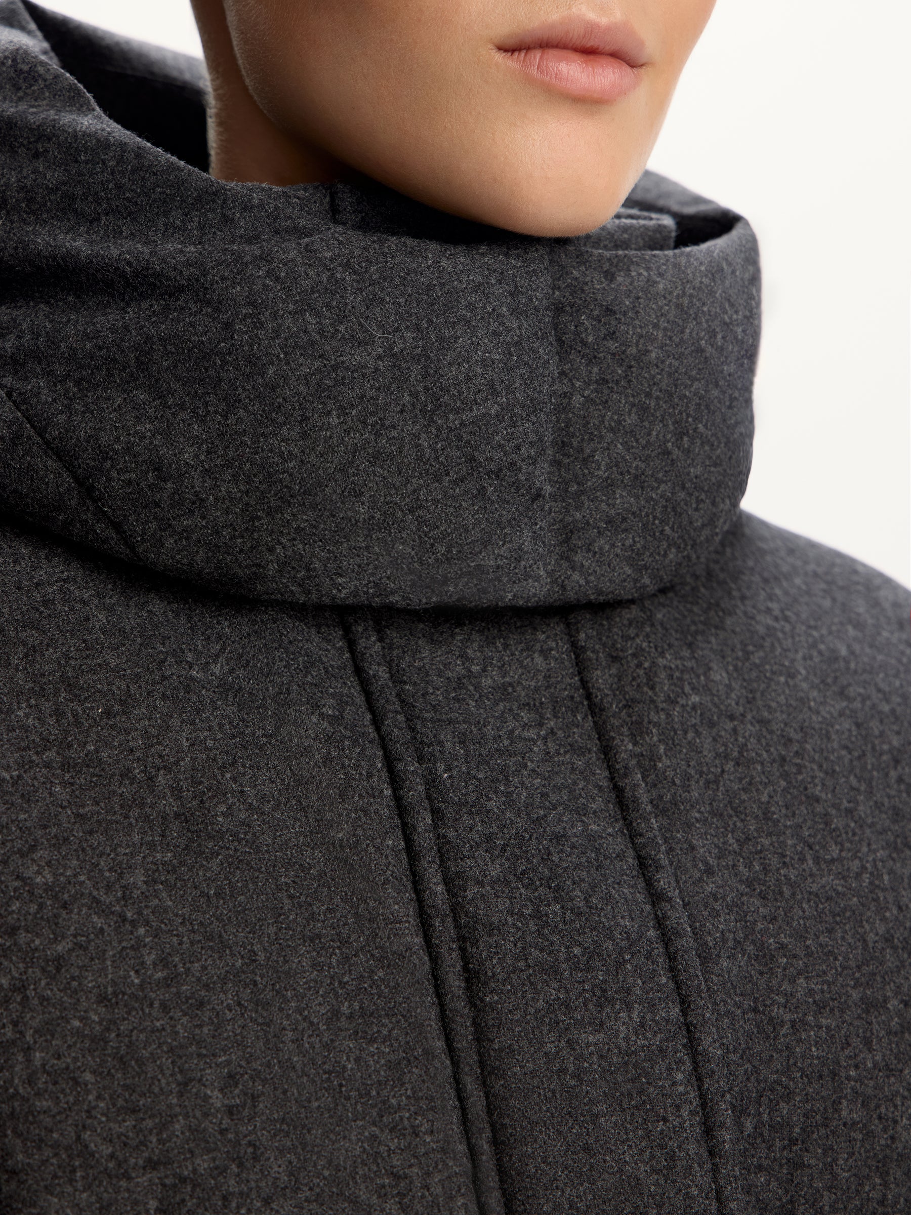 Wool-cashmere down jacket