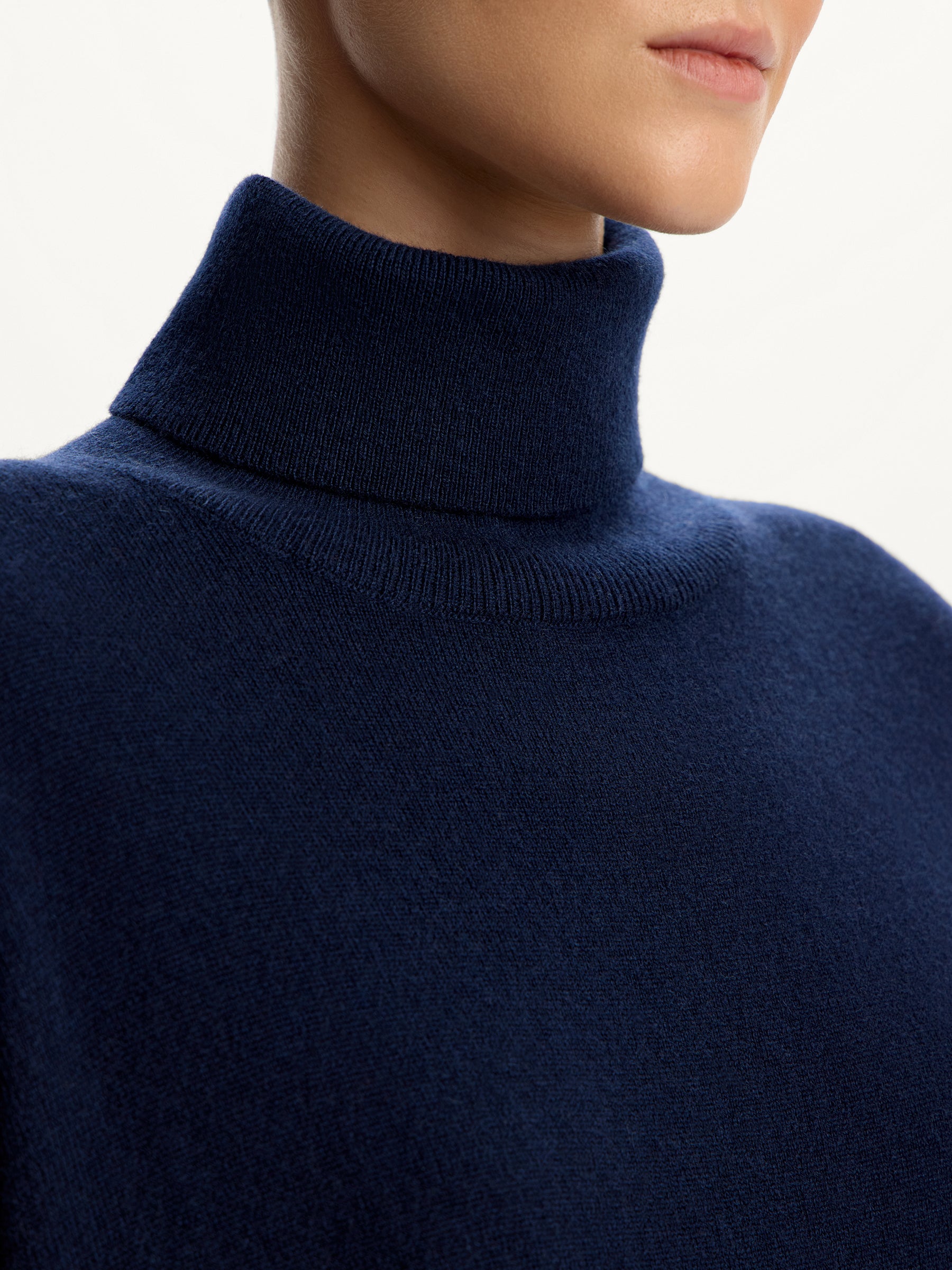 Wool-cashmere turtleneck jumper