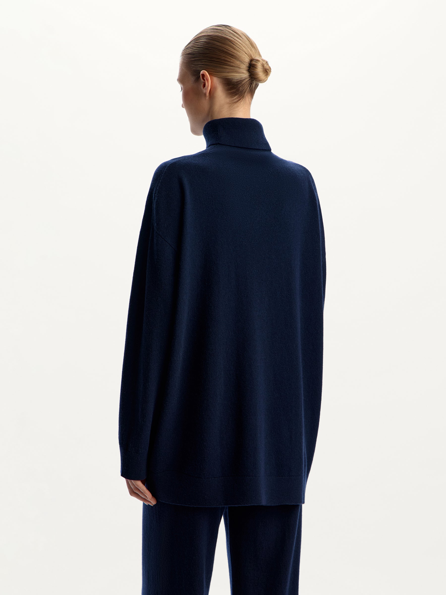 Wool-cashmere turtleneck jumper