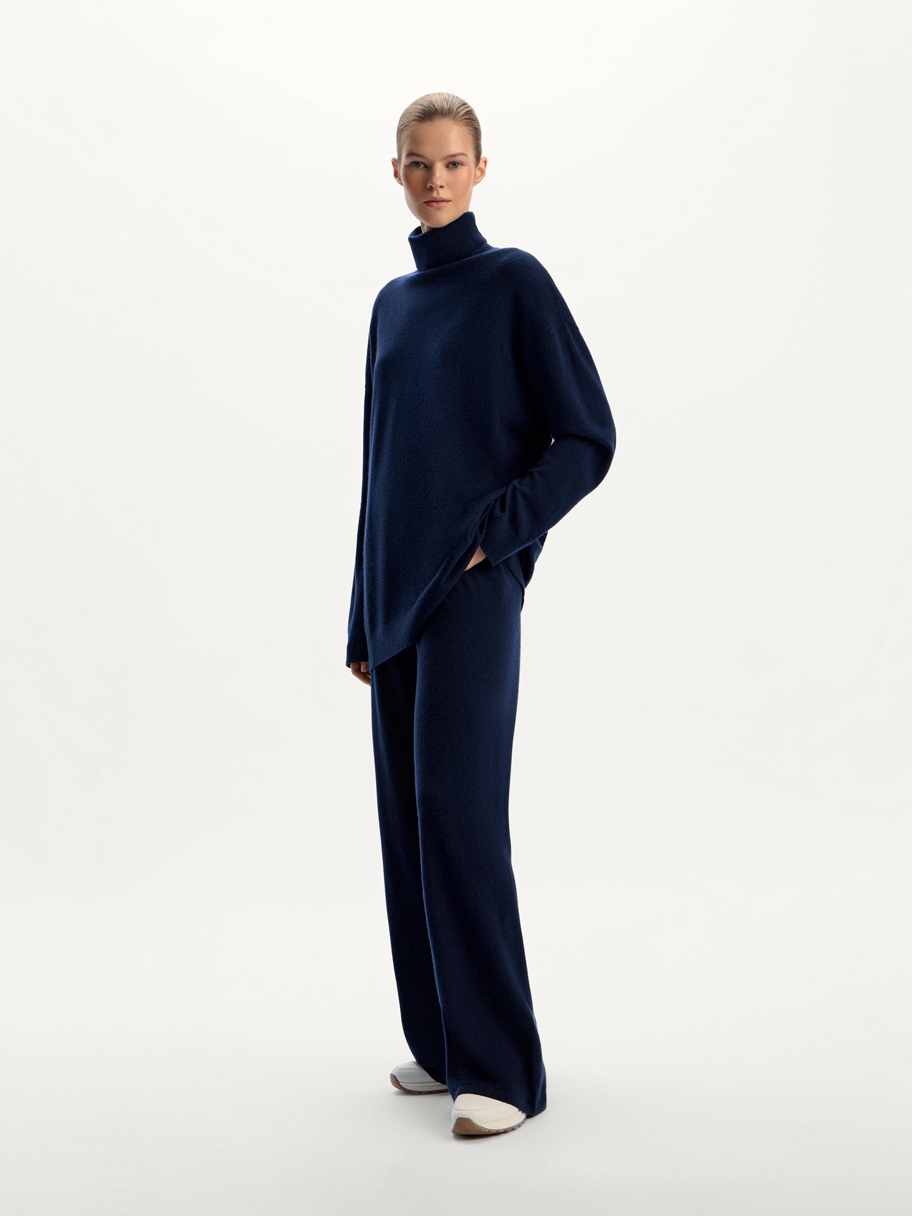 Wool-cashmere turtleneck jumper