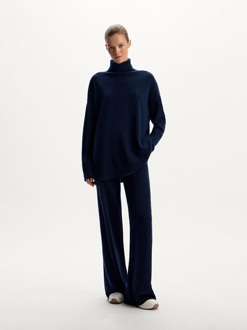 Wool-cashmere trousers