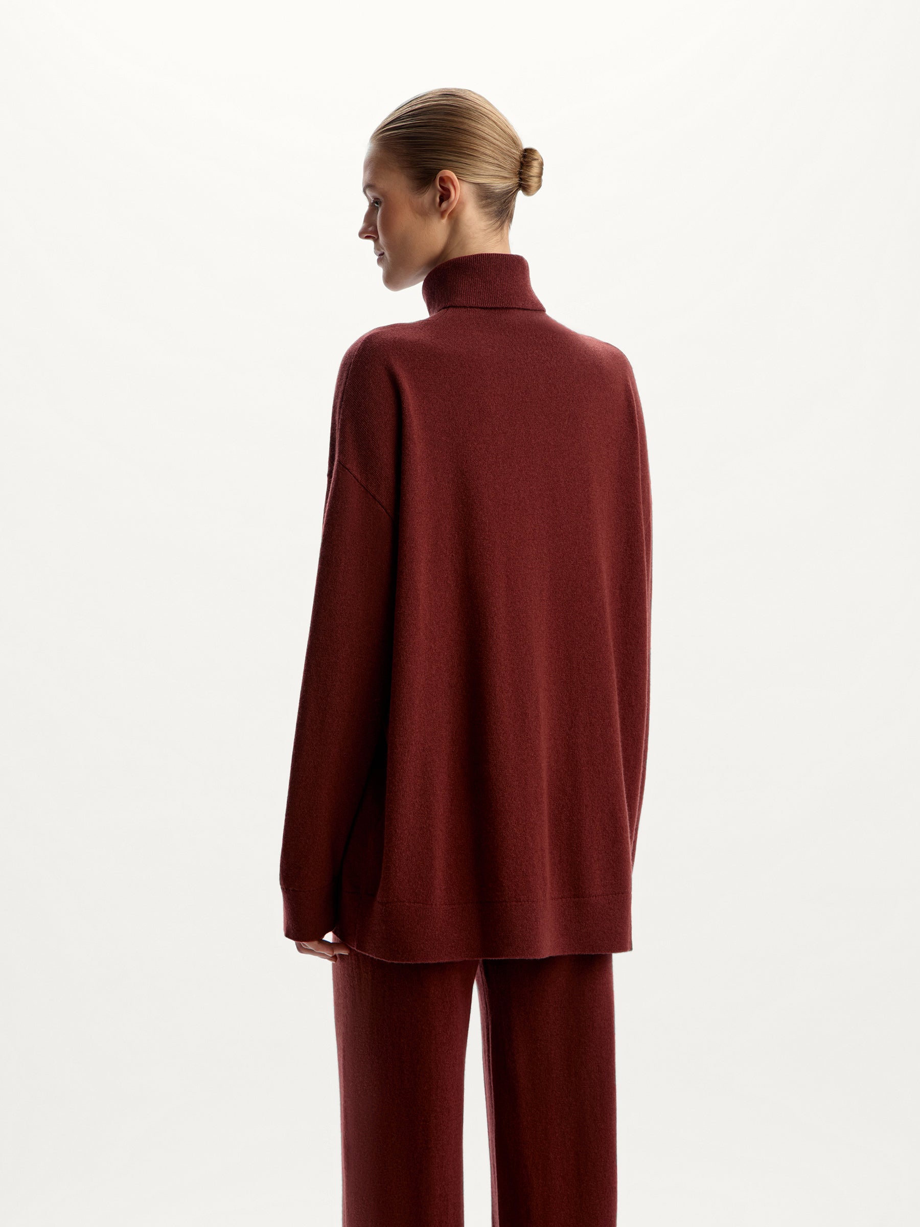 Wool-cashmere turtleneck jumper