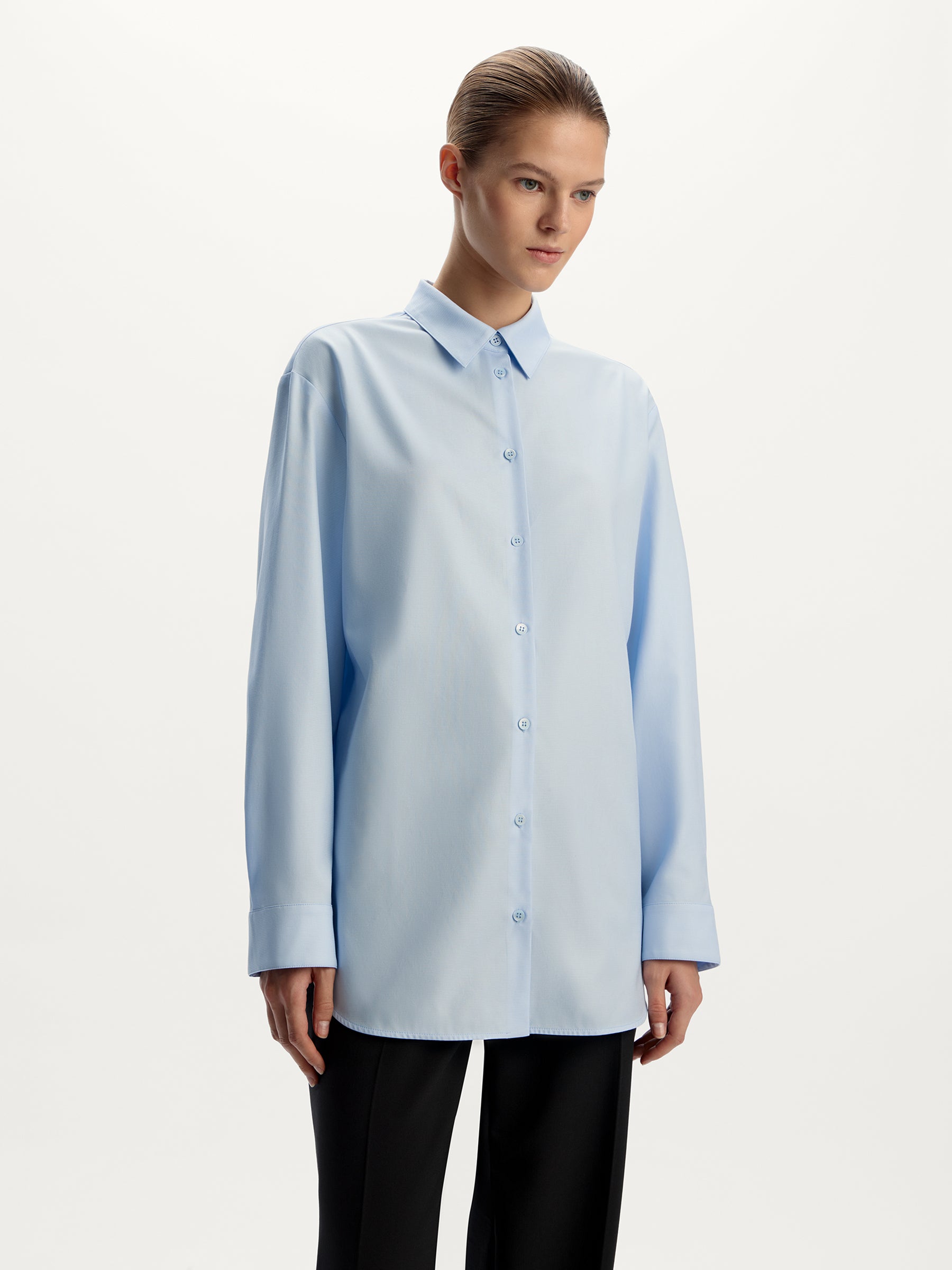 Cotton-satin shirt