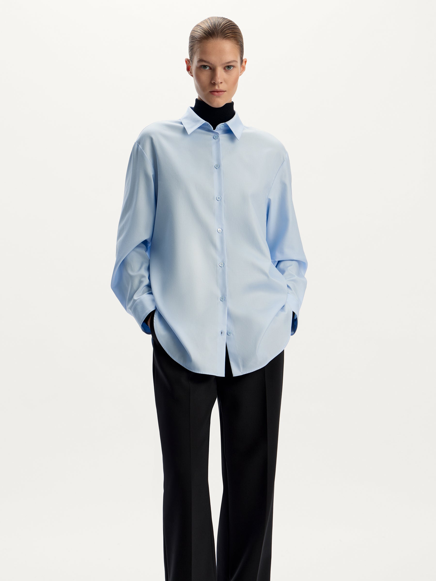 Cotton-satin shirt