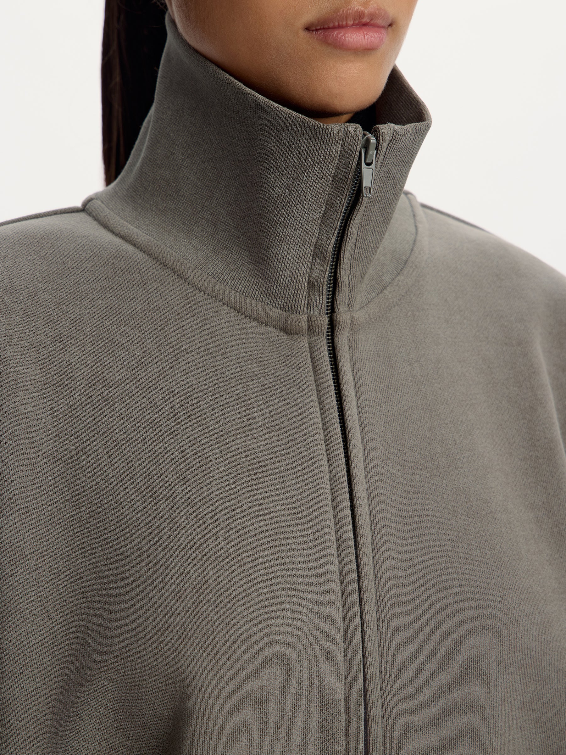 Zip terry sweatshirt