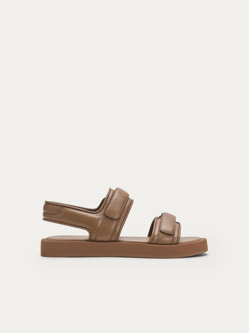 Leather velcro sandals