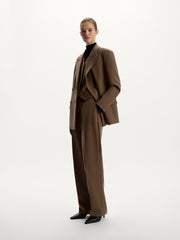 Wool-blend trousers