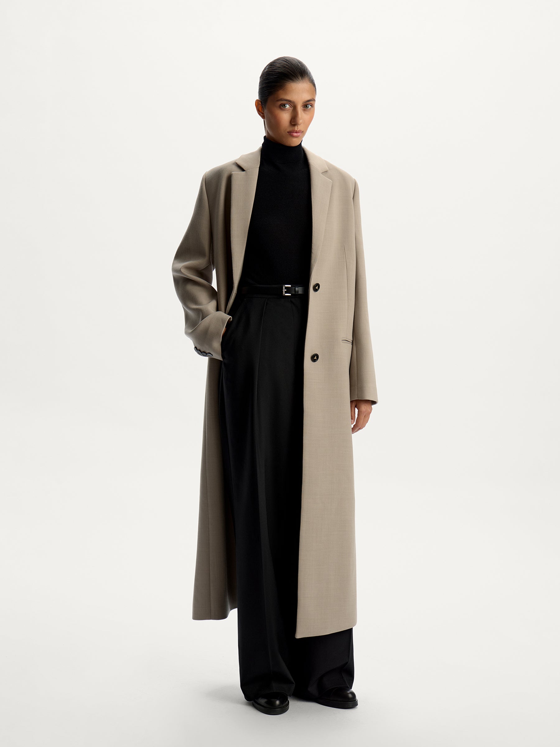 Wool blend coat