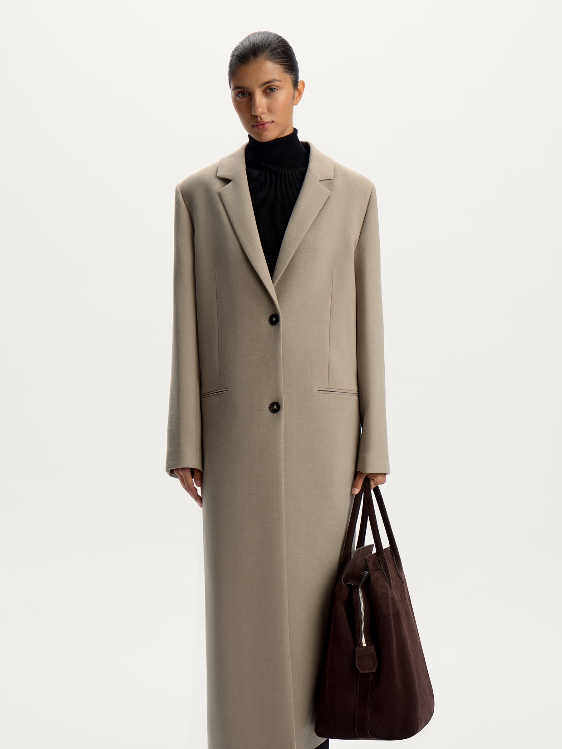 Wool blend coat