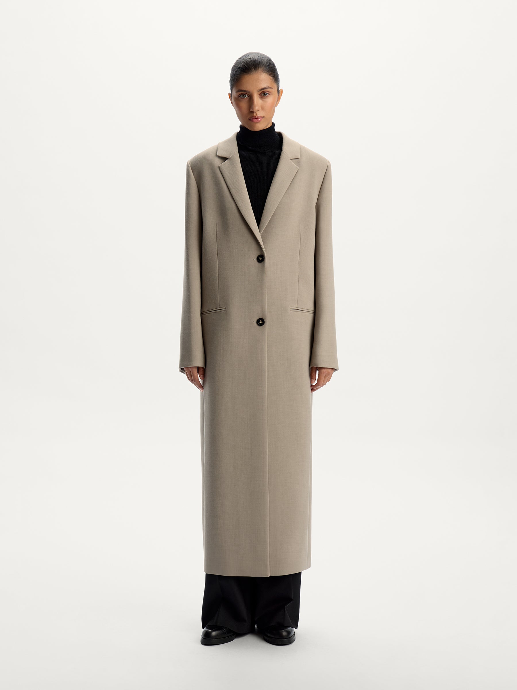 Wool blend coat