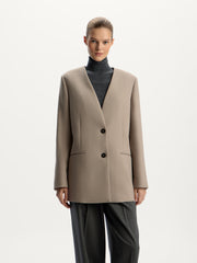 Wool blend blazer