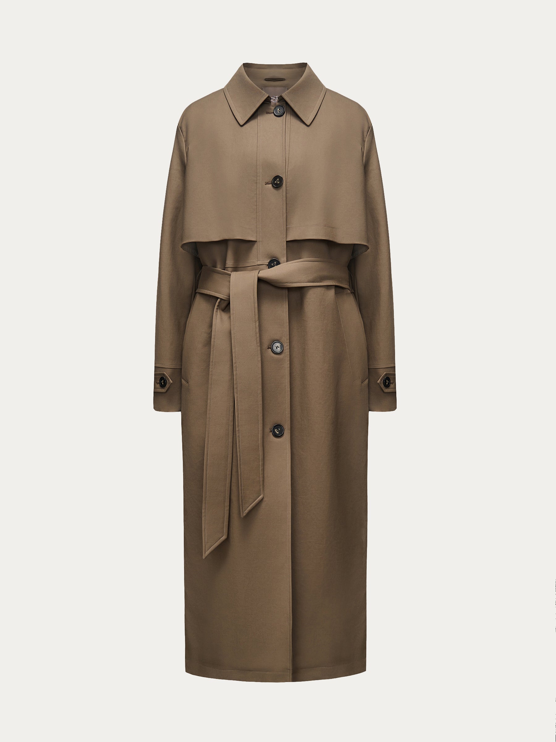 Padded trench coat