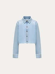 Cropped denim shirt