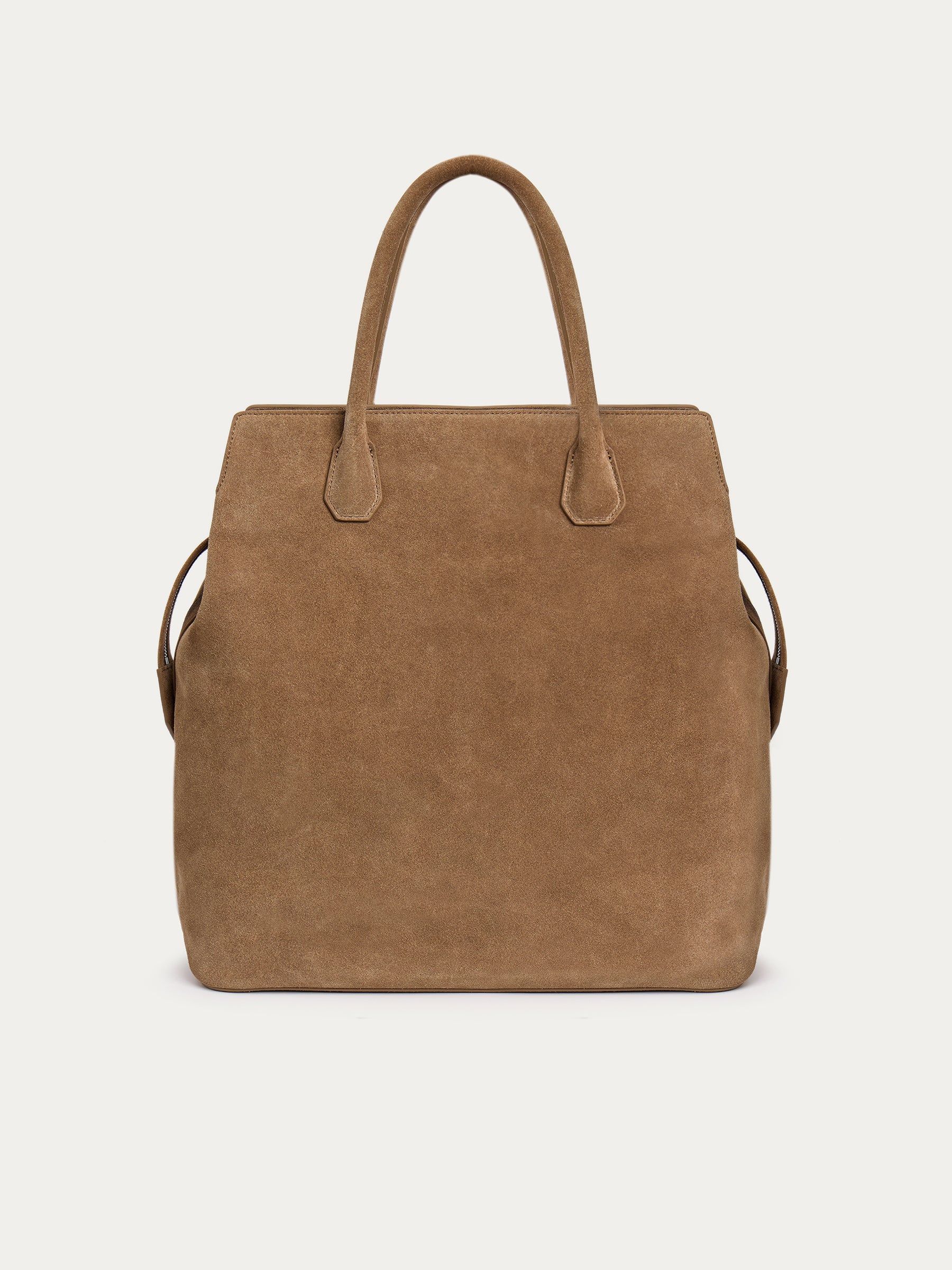 Suede zip tote bag