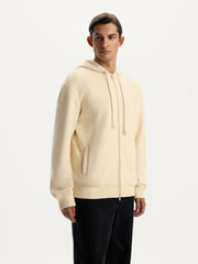 Peached terry zip hoodie