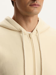 Peached terry zip hoodie