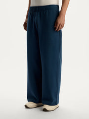 Wide leg terry trousers