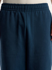 Wide leg terry trousers