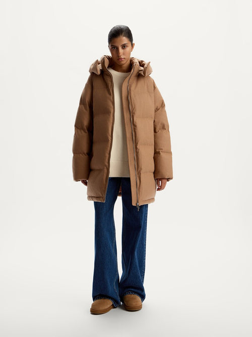 Wool-cashmere down coat