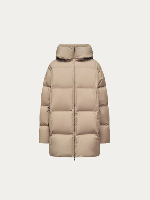 Hooded down jacket