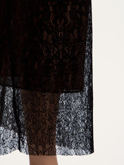 Lace and chiffon midi dress