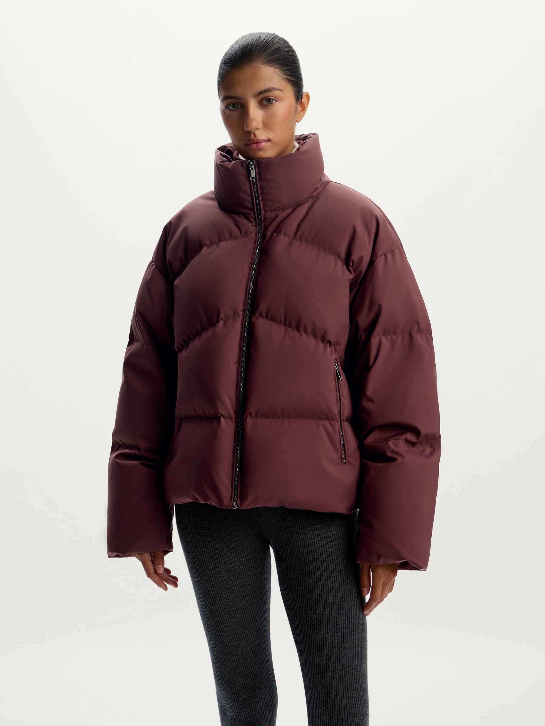 Cropped down jacket