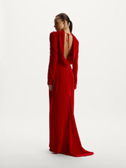 Velvet maxi dress