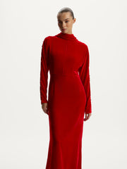 Velvet maxi dress