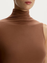 Draped modal-silk dress