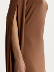 Draped modal-silk dress