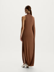 Draped modal-silk dress