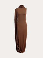Draped modal-silk dress