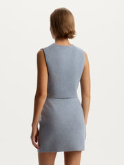 Merino-cotton knit vest