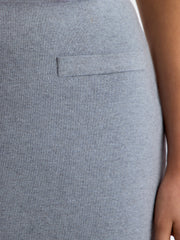 Merino-cotton knit skirt