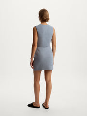 Merino-cotton knit skirt