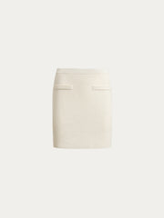 Merino-cotton knit skirt
