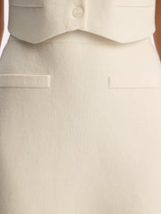 Merino-cotton knit skirt
