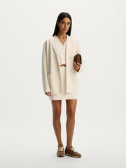 Merino-cotton knit skirt