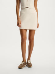 Merino-cotton knit skirt