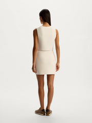 Merino-cotton knit skirt