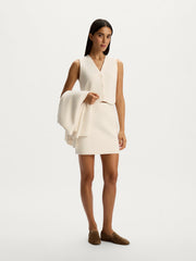Merino-cotton knit vest