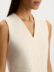 Merino-cotton knit vest