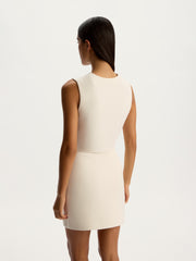 Merino-cotton knit vest