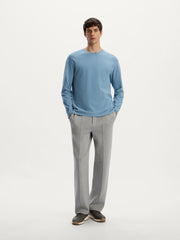 Peached cotton long-sleeve T-shirt