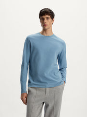 Peached cotton long-sleeve T-shirt