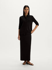 Crepe maxi skirt