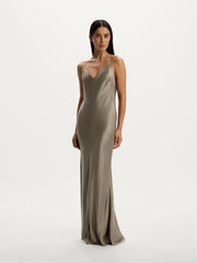 Satin maxi dress
