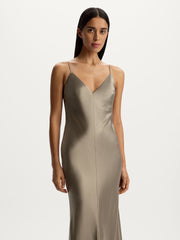 Satin maxi dress