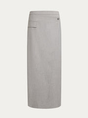 Asymmetric midi skirt